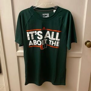 BNWOT Men’s University of Miami Climalite Shirt